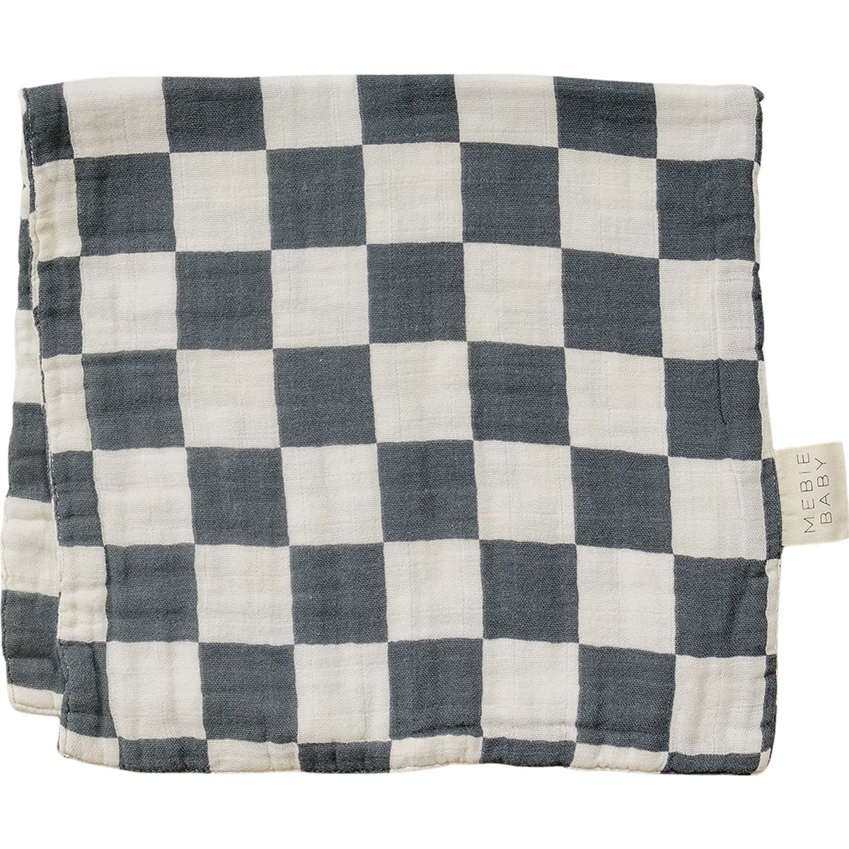 Charcoal Checkered Burp Cloth