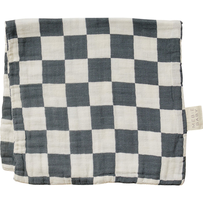 Charcoal Checkered Burp Cloth