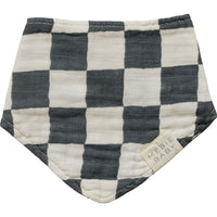 Charcoal Checkered Bib