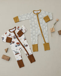 Ski Ribbed Bamboo Zipper Romper