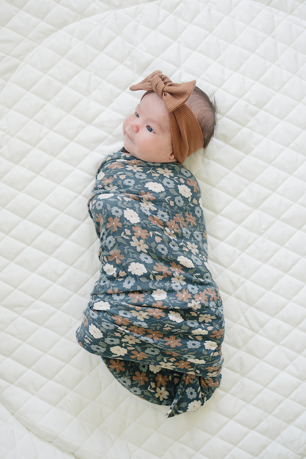 Floral muslin swaddle blanket 2025