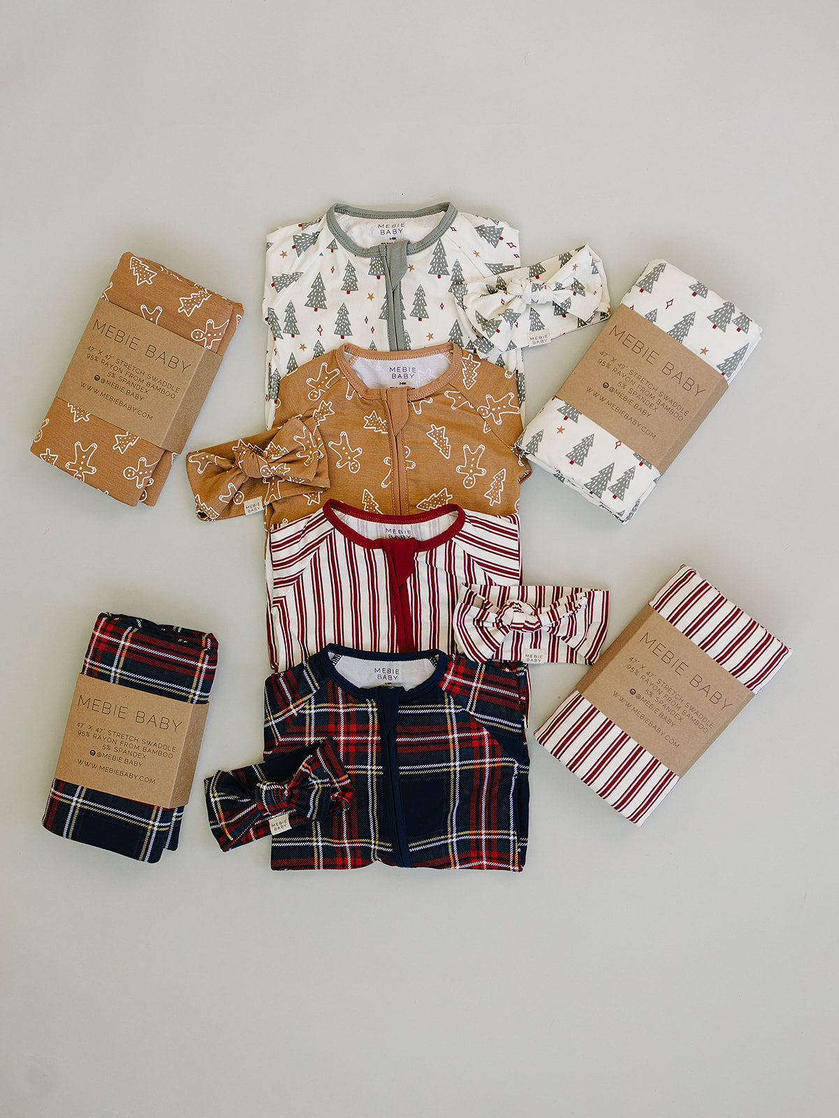 Gingerbread Bamboo Stretch Swaddle Blanket