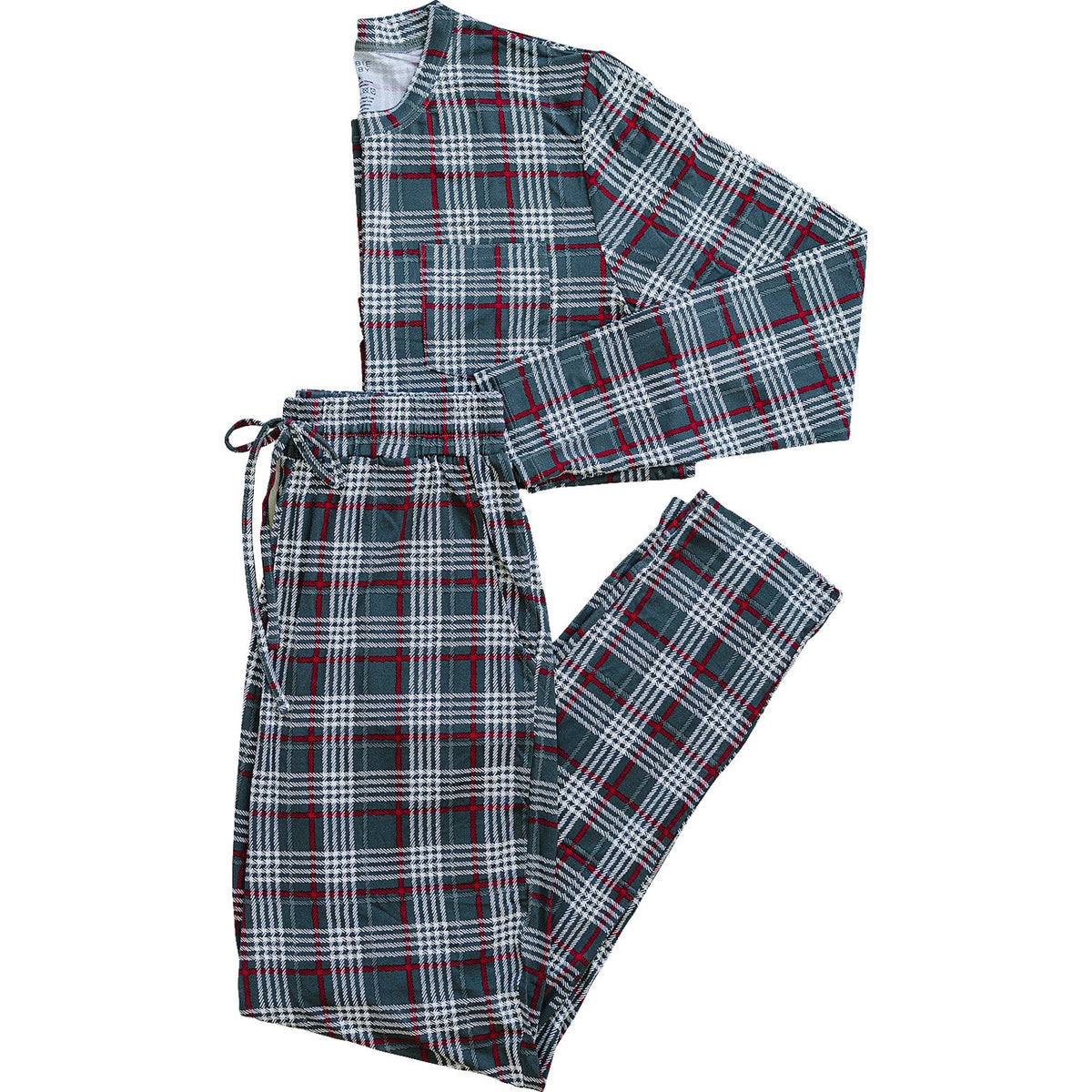 Green Plaid Bamboo Cozy Set - Adult Men