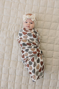 Conversation Hearts Bamboo Stretch Swaddle Blanket