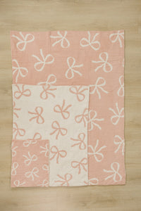Pink Bow Plush Blanket