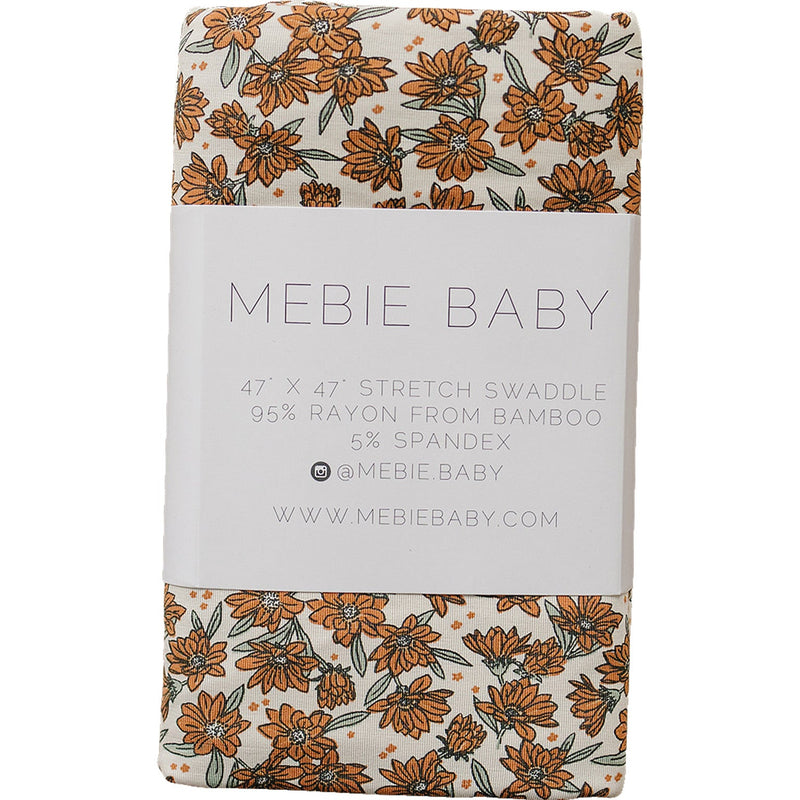 Cream Magnolia Bamboo Stretch Swaddle Blanket