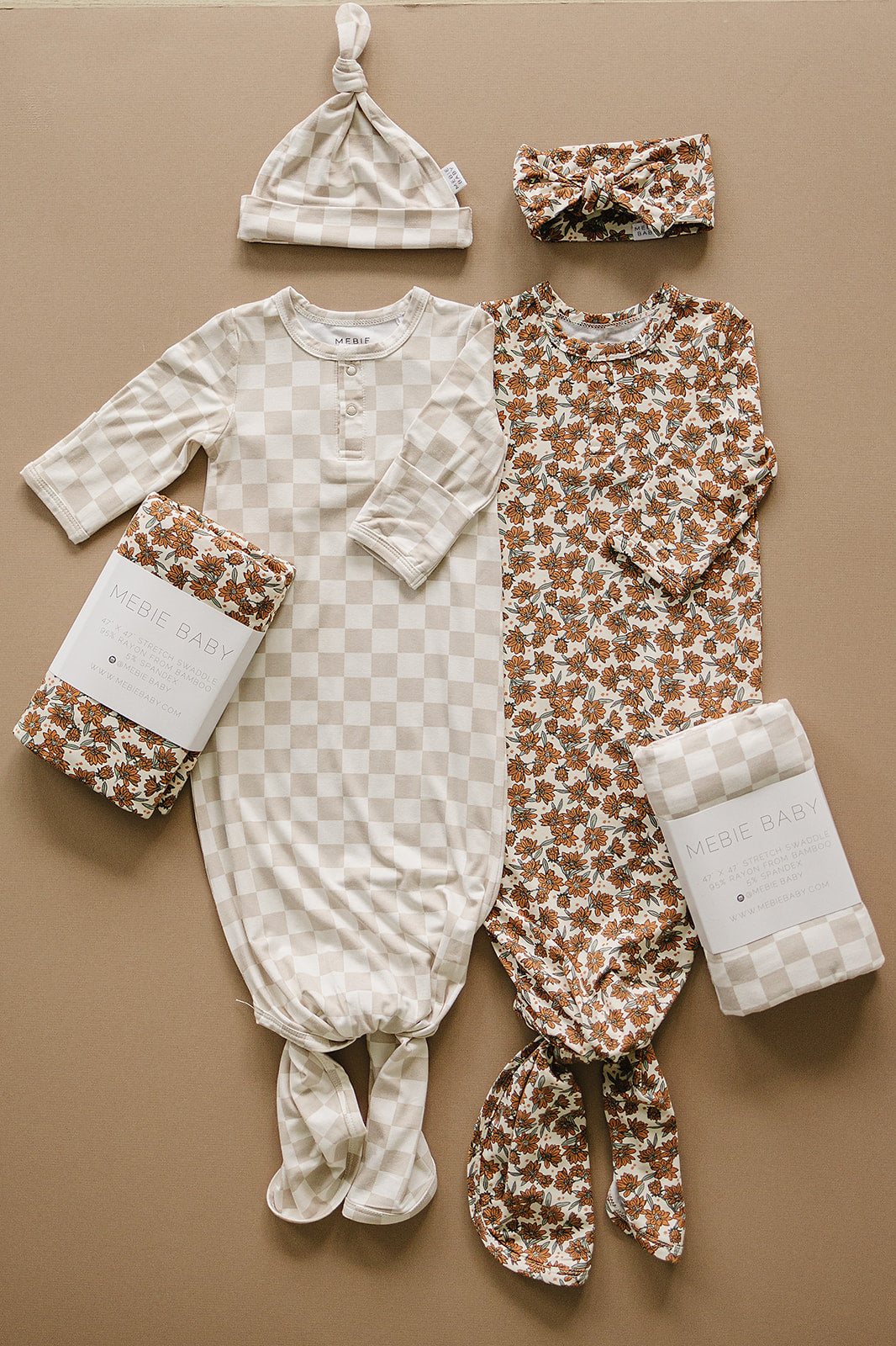 Cream Magnolia Bamboo Stretch Swaddle Blanket