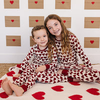 Hearts Ribbed Bamboo Cozy Set