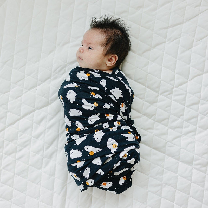 Ghosts Bamboo Stretch Swaddle Blanket