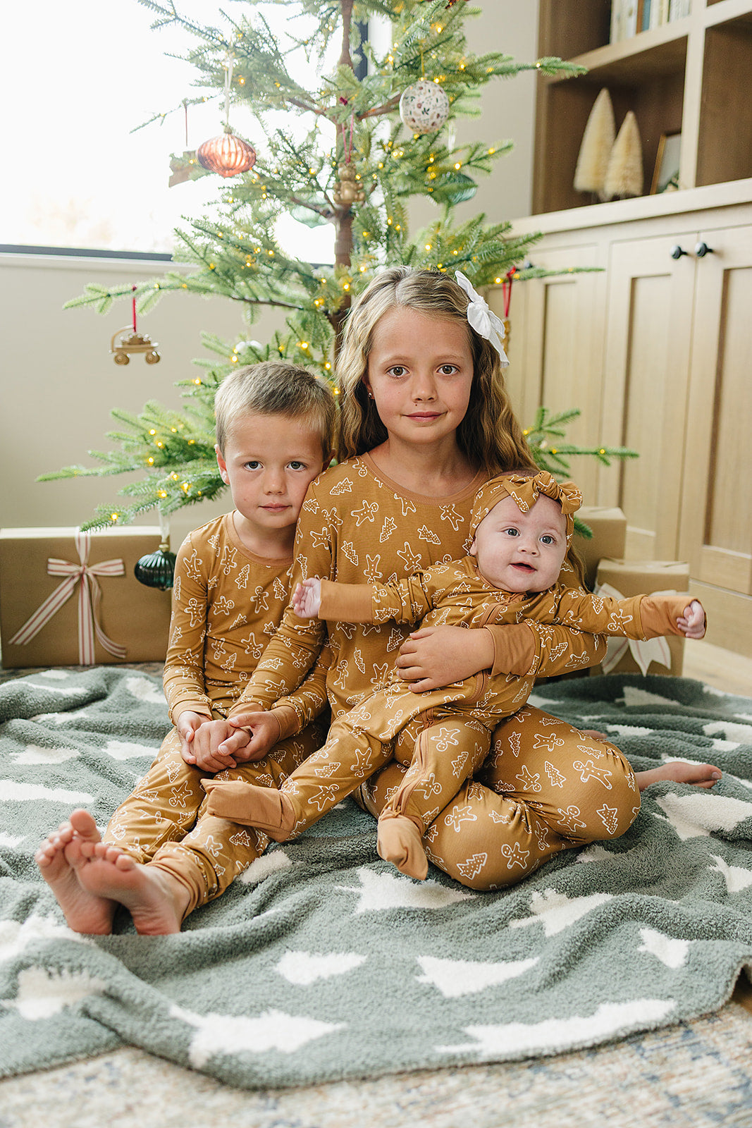 Gingerbread Bamboo Zipper Romper