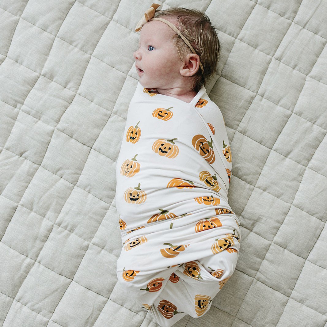 Pumpkins Bamboo Stretch Swaddle Blanket