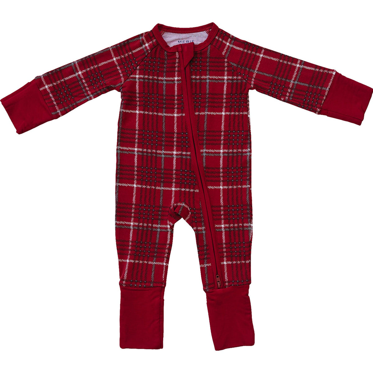 Red Plaid Bamboo Zipper Sleeper