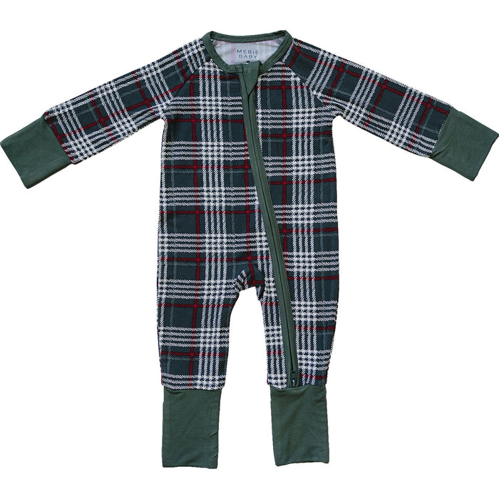 Green Plaid Bamboo Zipper Sleeper