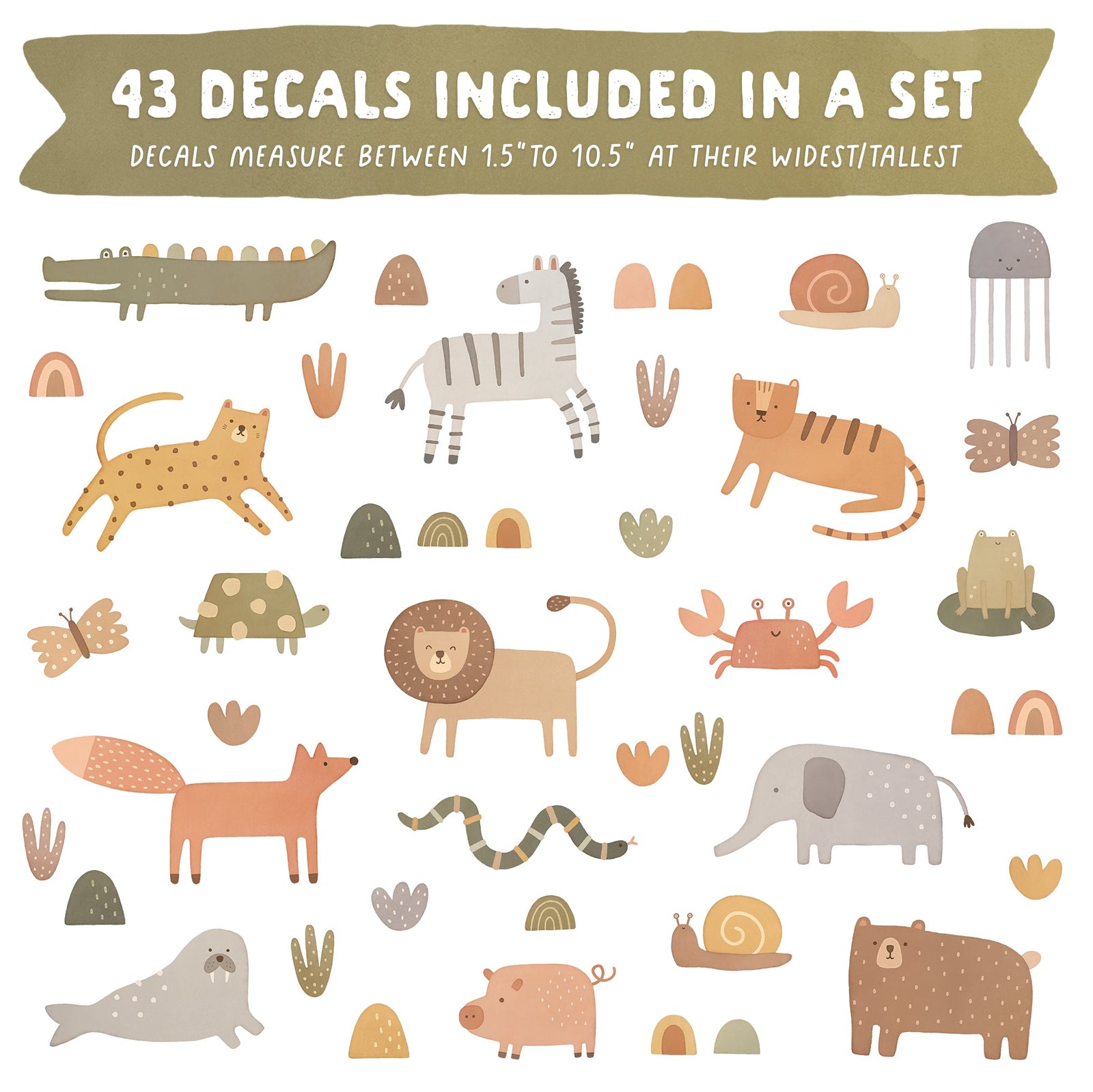 Wild World Fabric Wall Decals