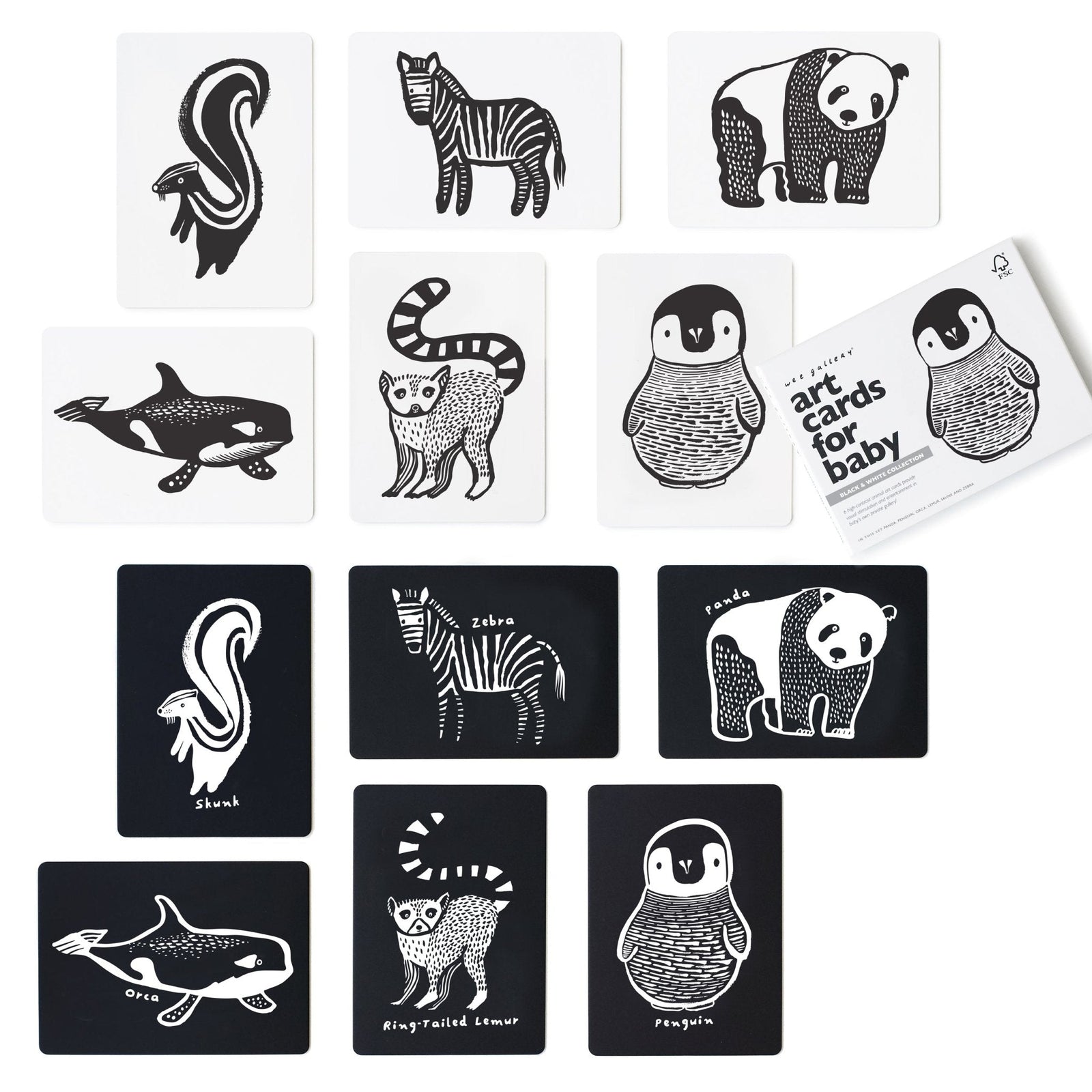 Black + White Art Cards