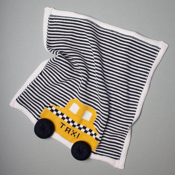 NYC Baby Gift Set - Taxi Blanket, Apple + Metro Card