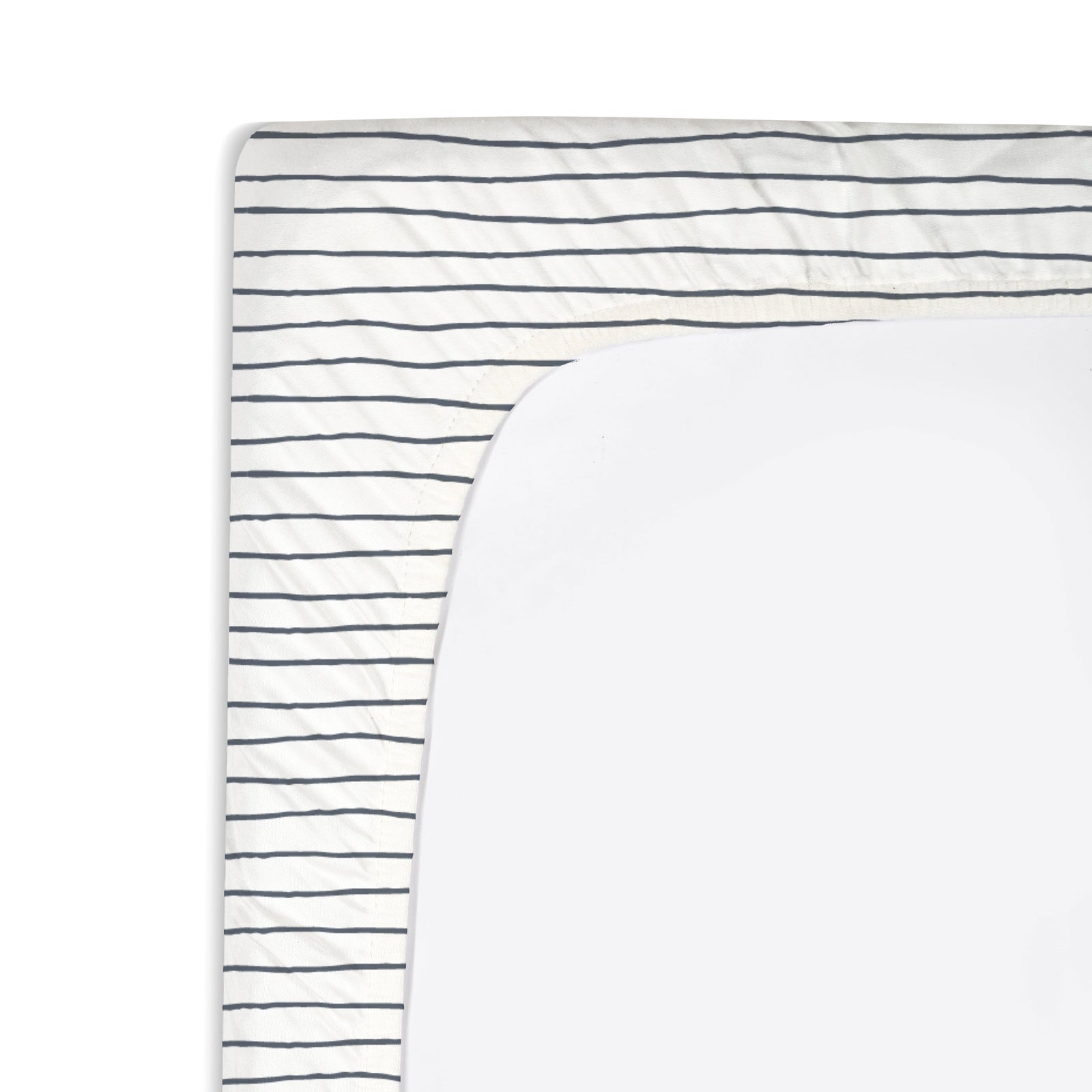 Navy Stripes Organic Changing Pad Cover