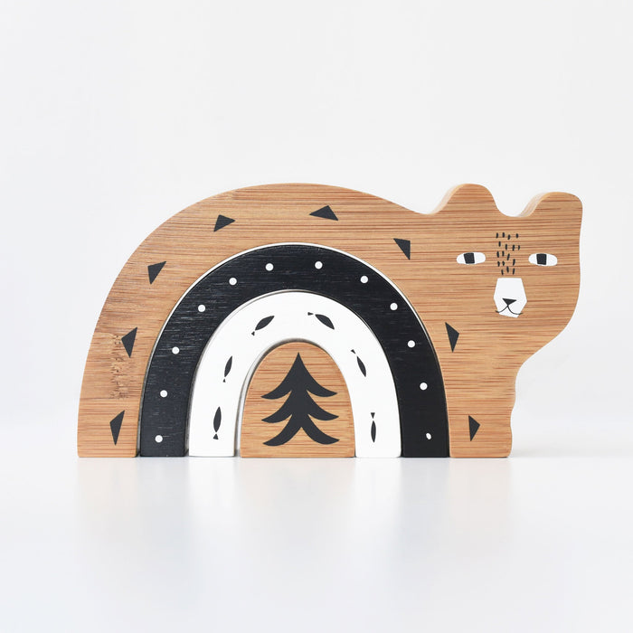 Bamboo Nesting Bear Toy