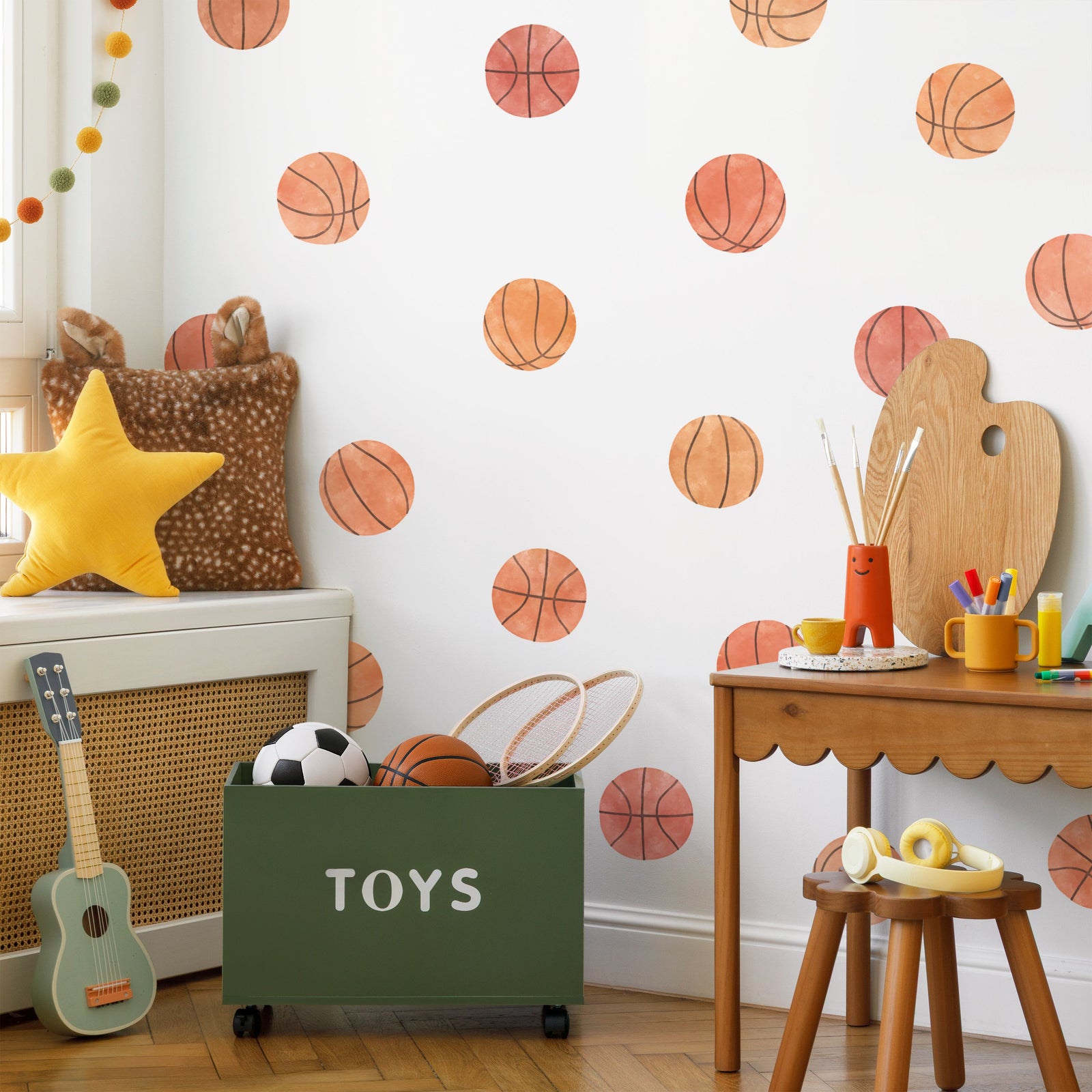 Basketball Fabric Wall Decals
