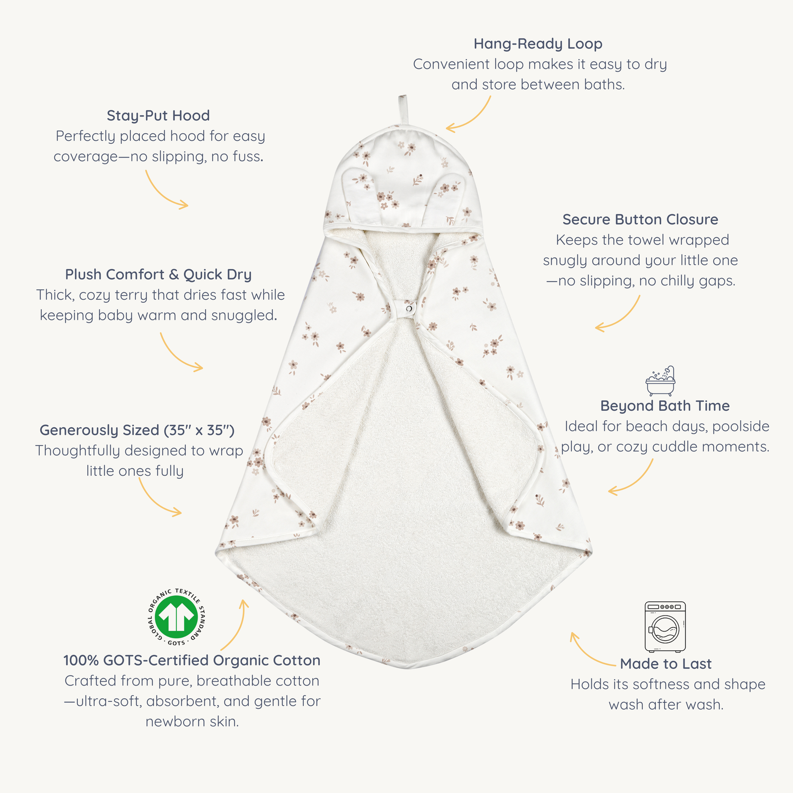 Bloom Organic Baby Towel