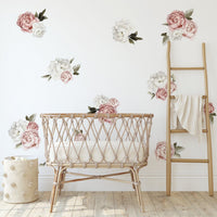 Mini Blushing Peony Wall Decals