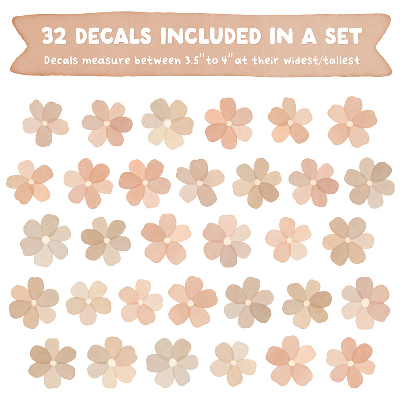 Desert Daisies Fabric Wall Decal Set