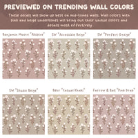 Floral Bunch Fabric Wall Decals - Mocha Mist