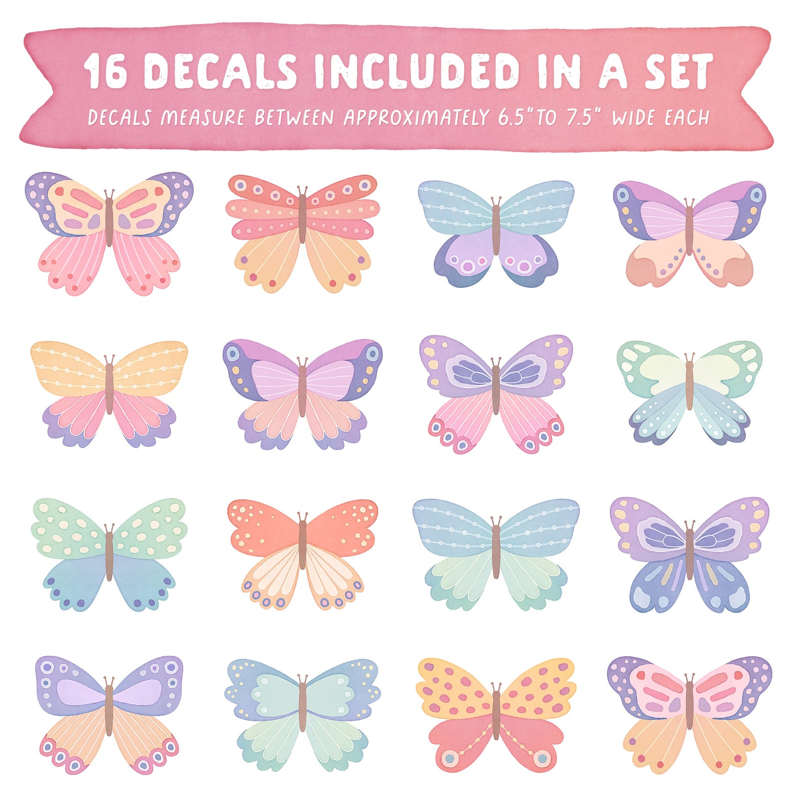 Chasing Butterflies Fabric Wall Decals