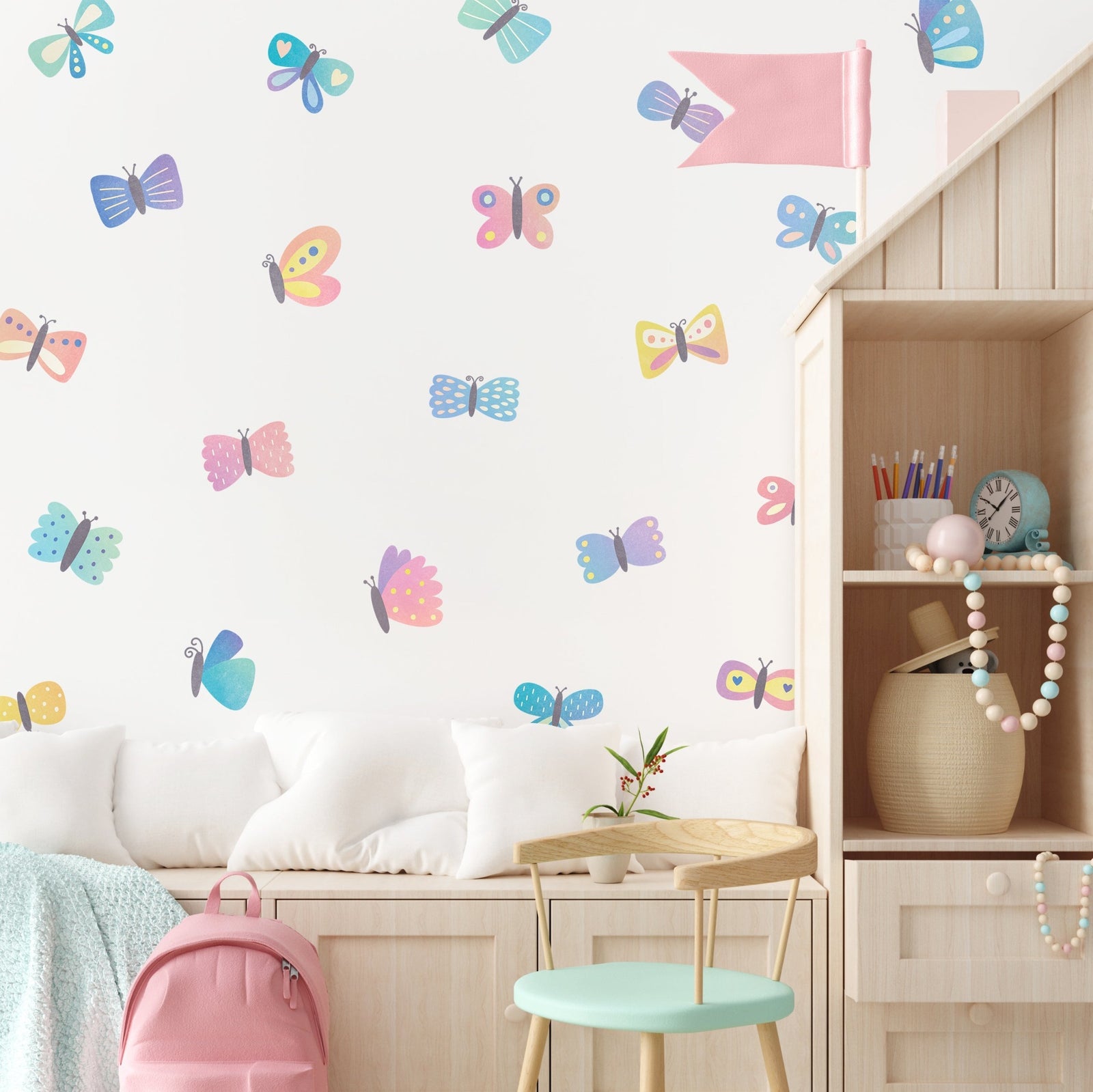 Breezy Butterfly Fabric Wall Decals