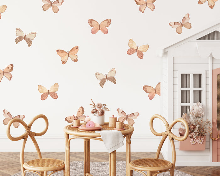 Bohemian Butterflies Fabric Wall Decal Set