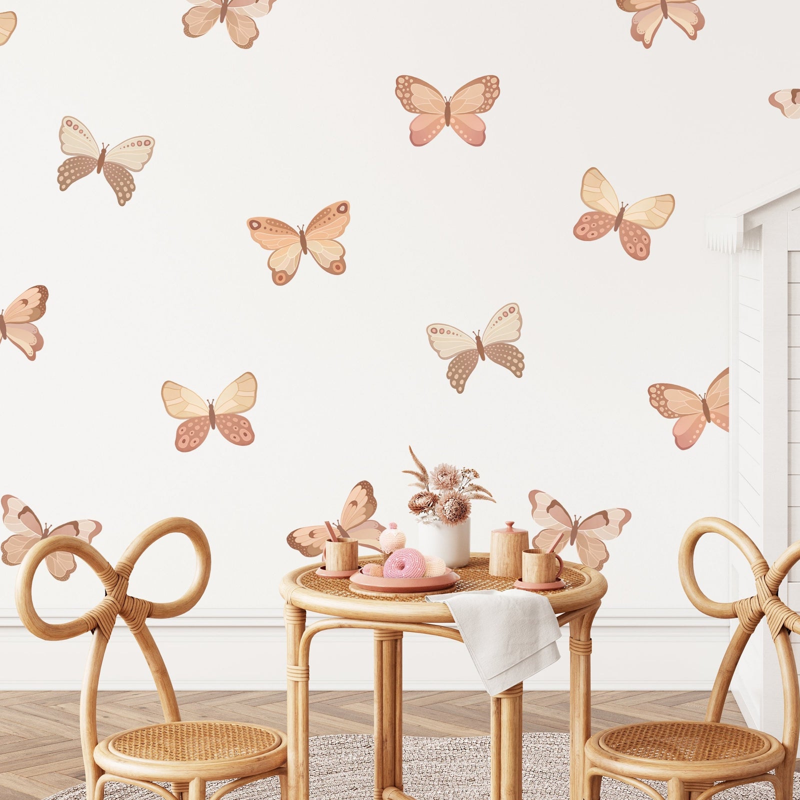 Bohemian Butterfly Fabric Wall Decals