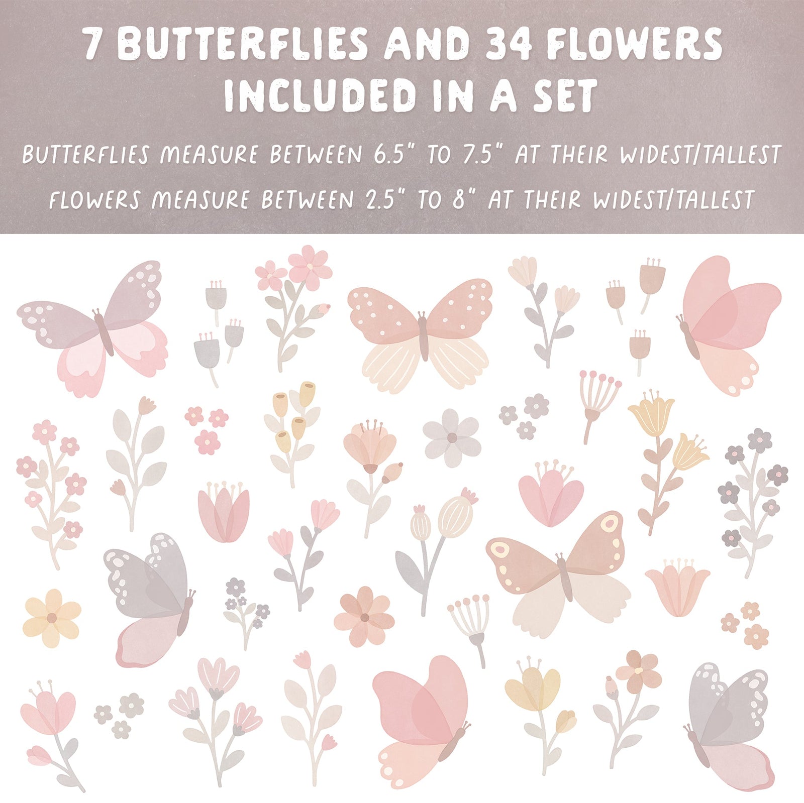 Butterfly Blossom Fabric Wall Decals
