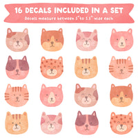 Kitty Face Fabric Wall Decals
