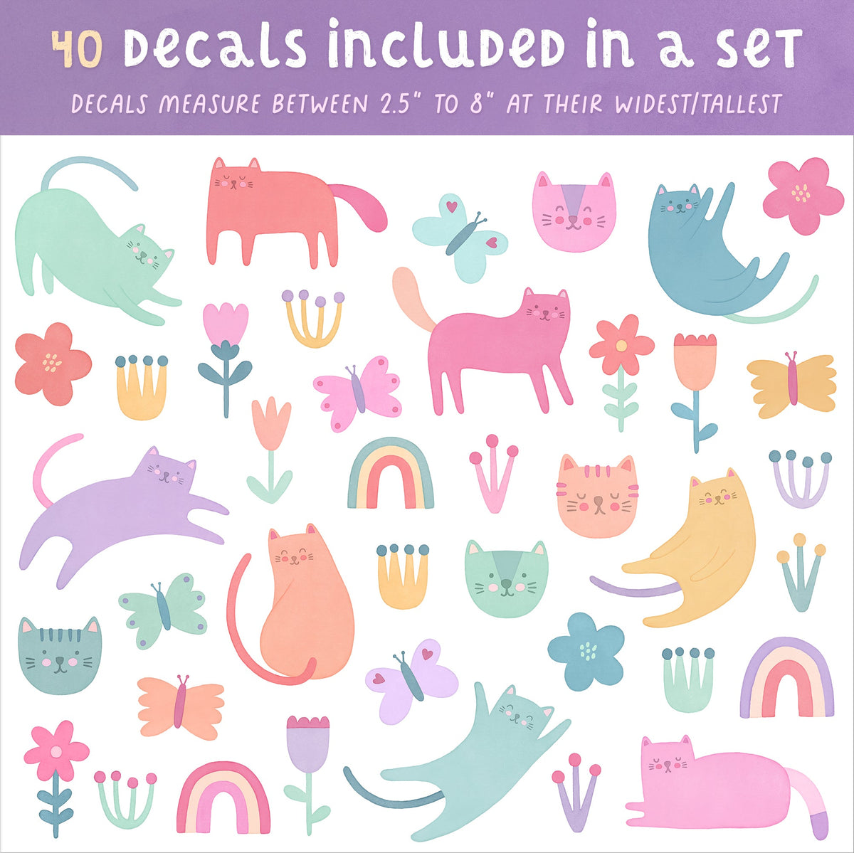 Pounce + Play Fabric Wall Decal Set