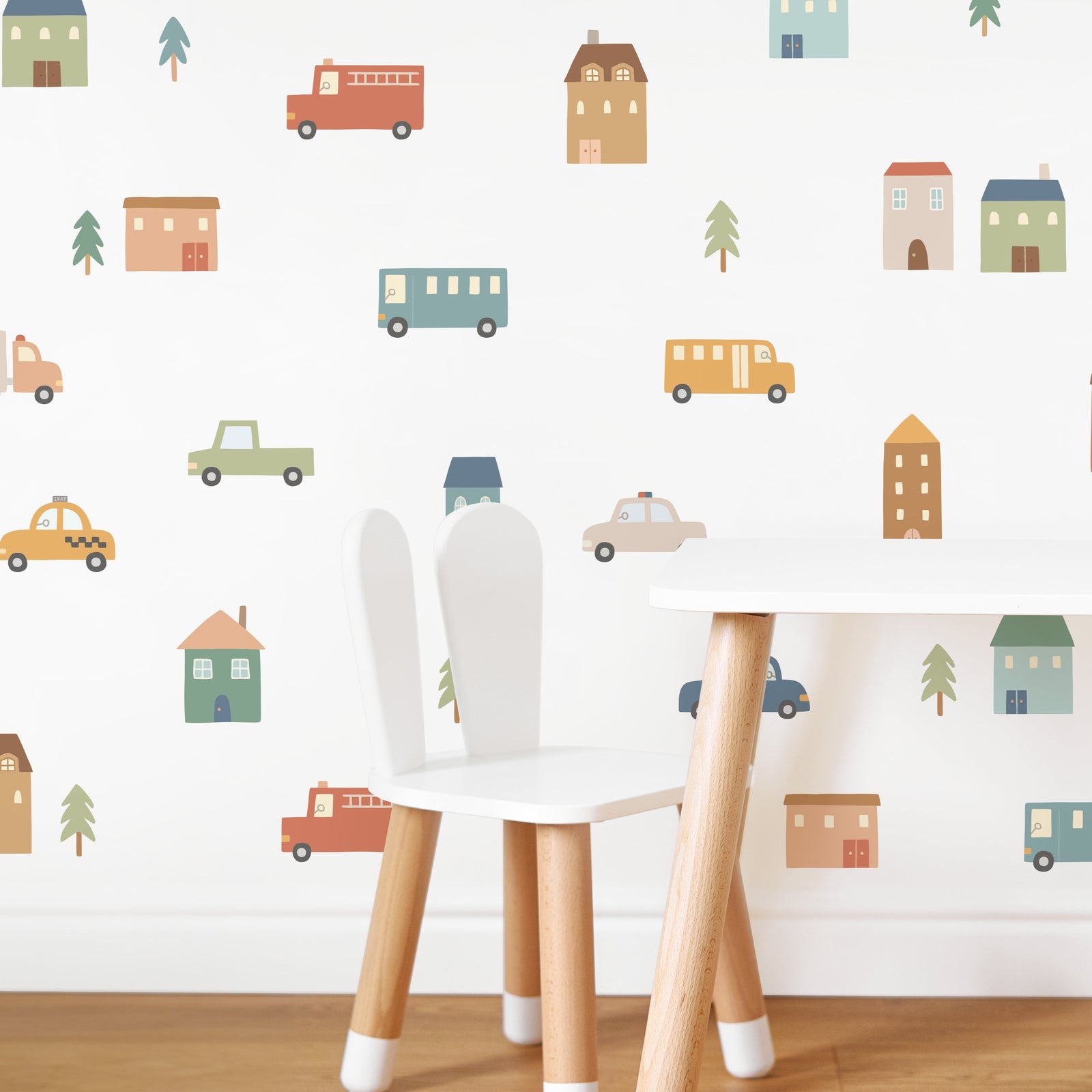 City Street Fabric Wall Decals - Sunburst