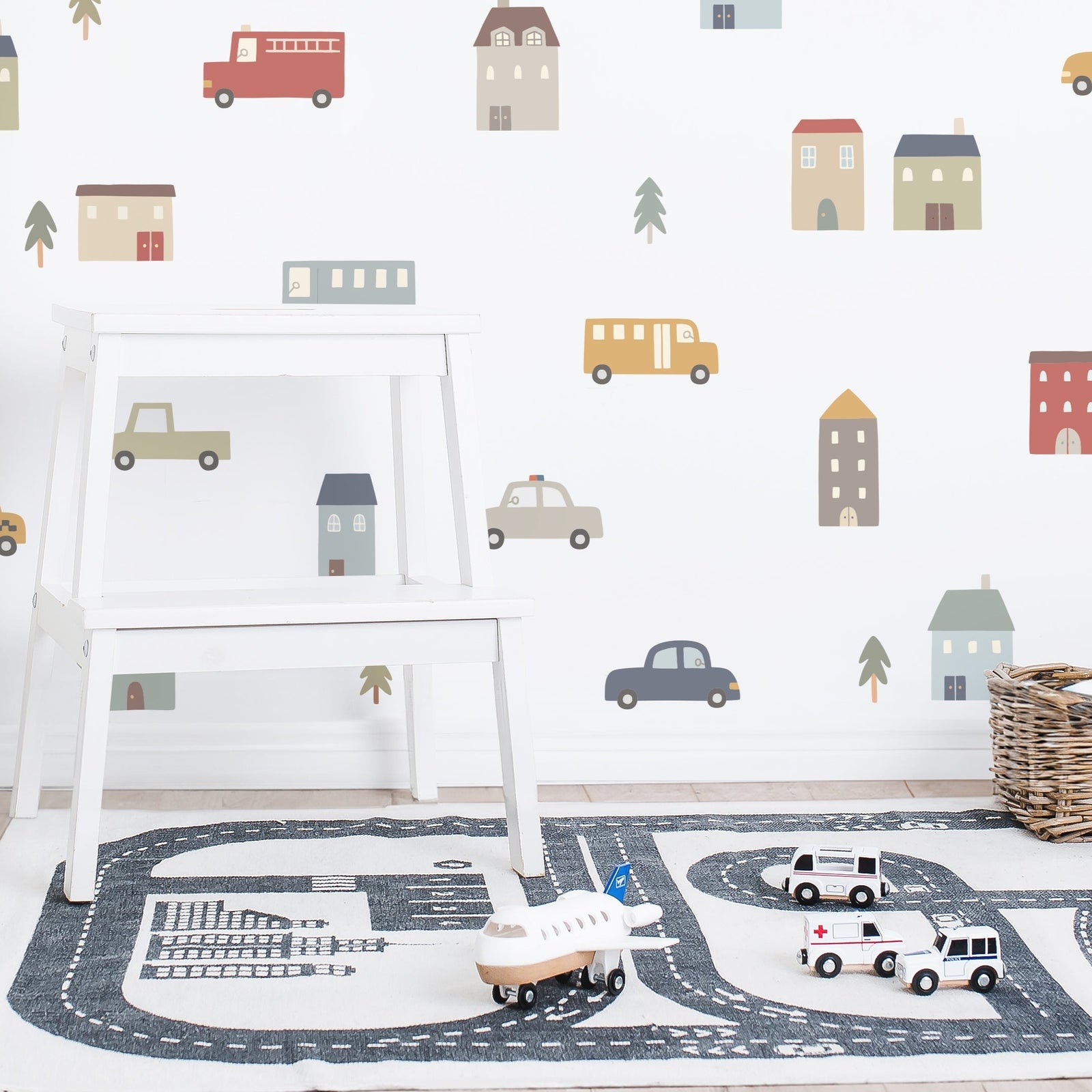 City Streets Fabric Wall Decals - Twilight