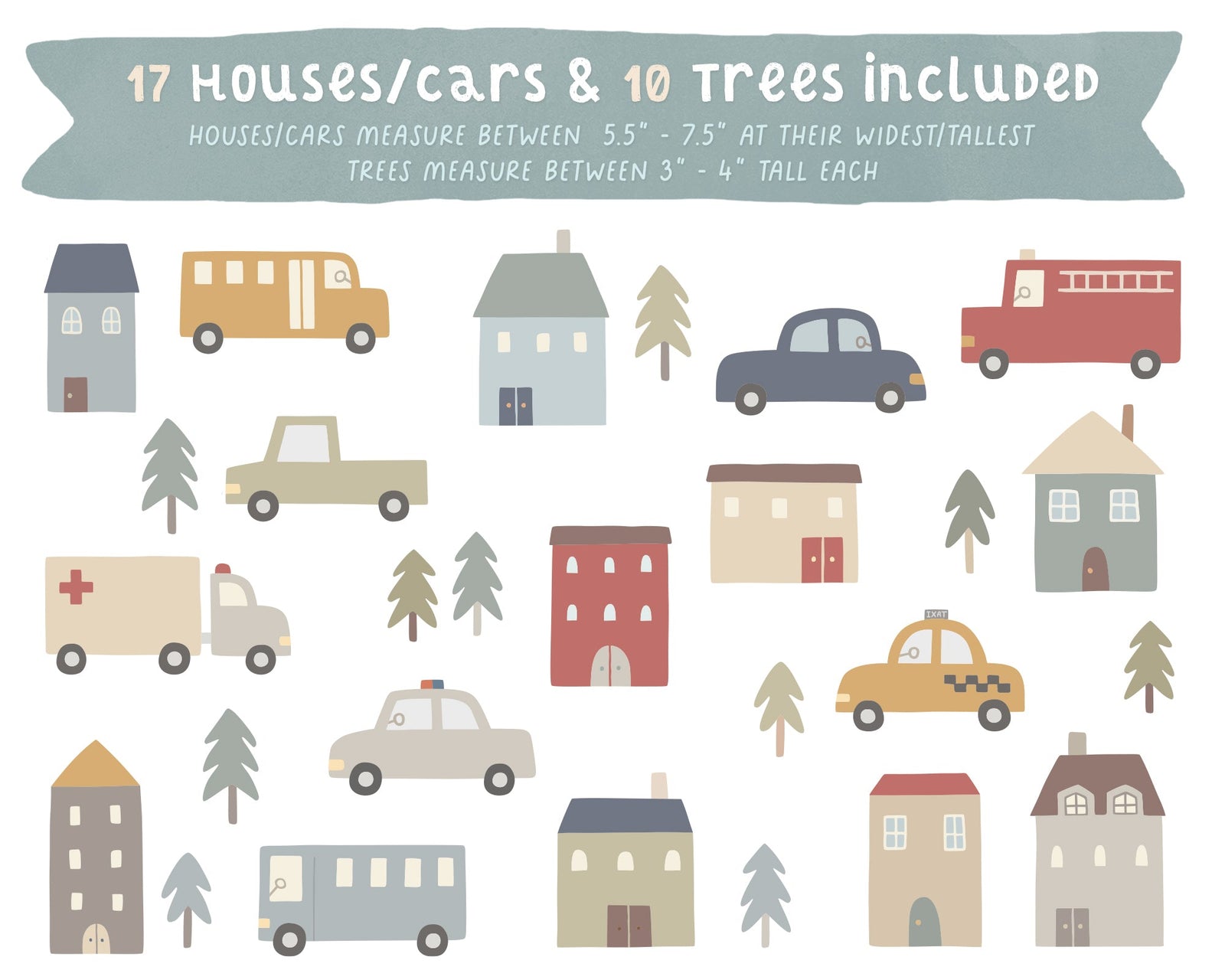 City Streets Fabric Wall Decals - Twilight