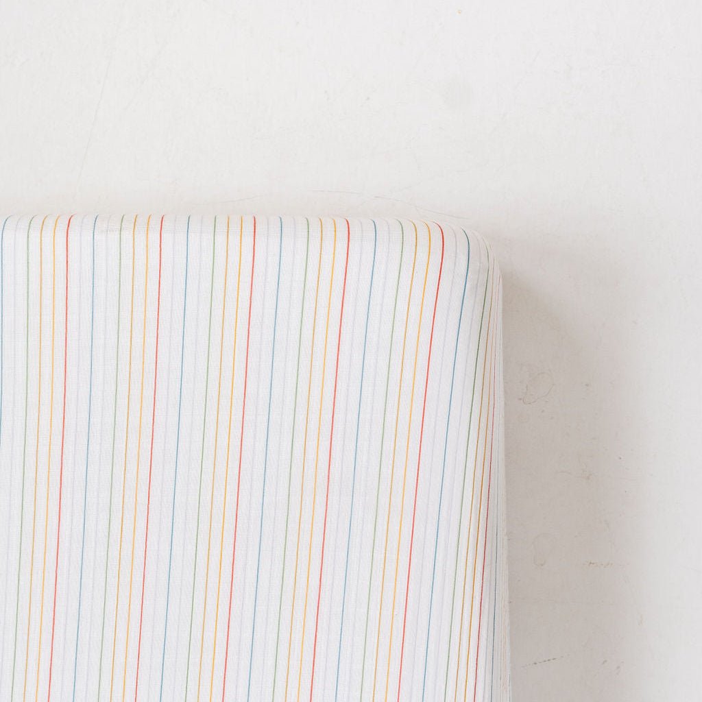 Rainbow Stripe Crib Sheet