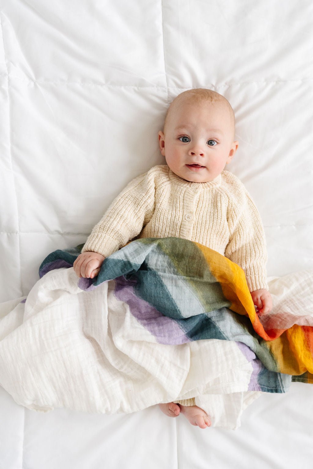 Rainbow Connection Swaddle Blanket