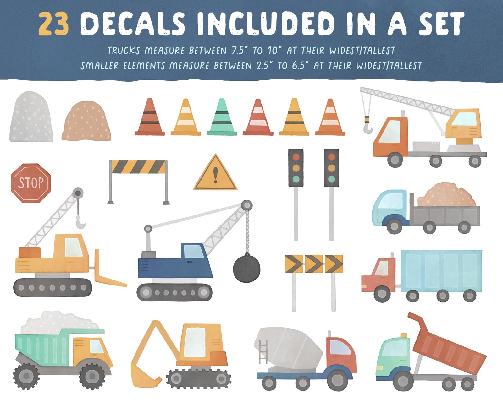 Under Construction Fabric Wall Decals