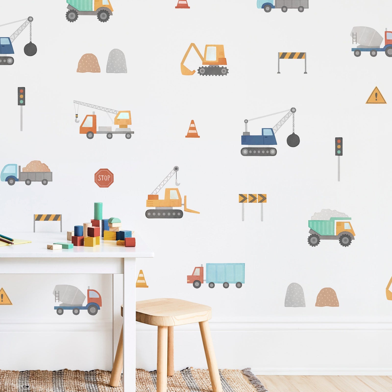 Under Construction Fabric Wall Decals