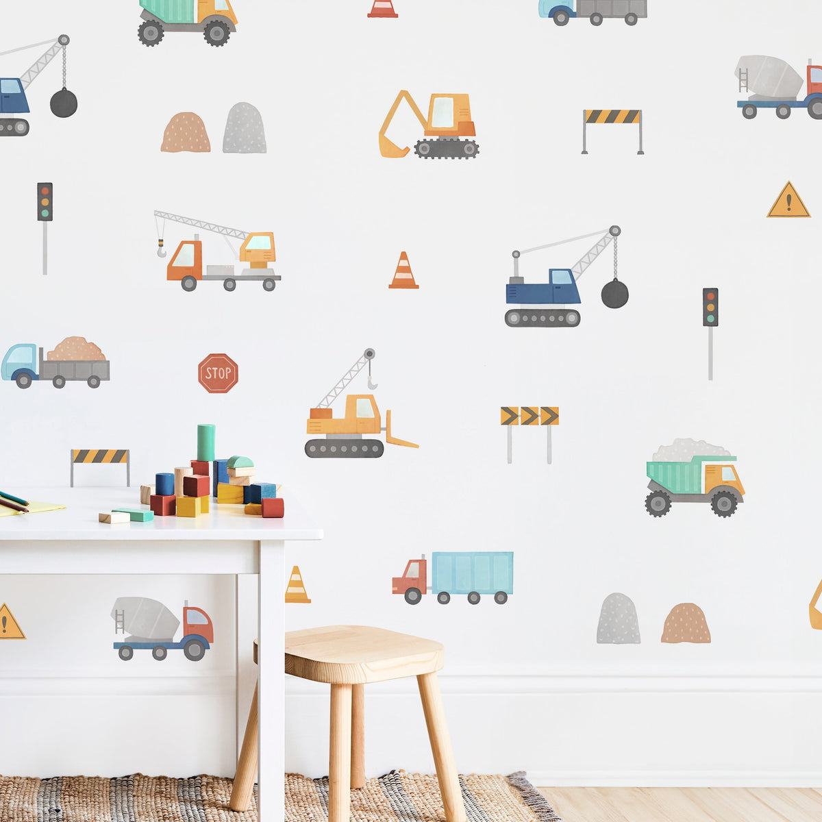 Under Construction Fabric Wall Decals