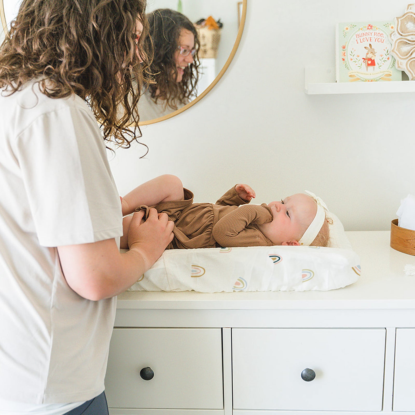 Rainbow Organic Changing Pad Cover