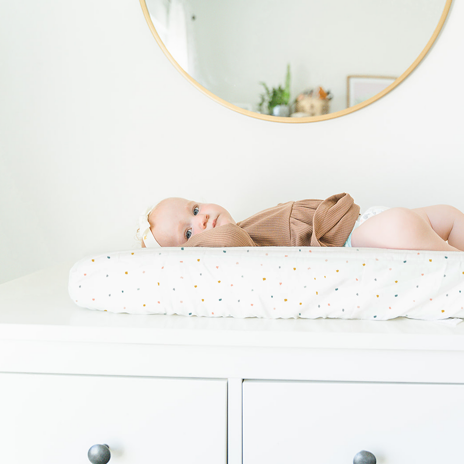 Dotty Organic Changing Pad Cover