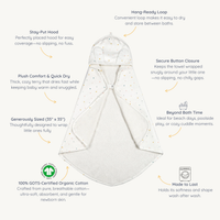 Dotty Organic Baby Hooded Towel