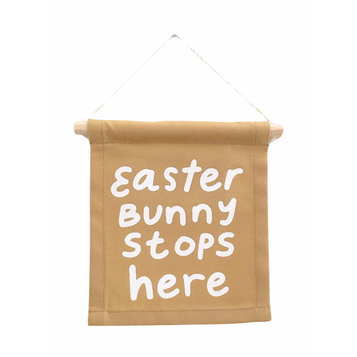 Easter Bunny Stops Here Hanging Sign