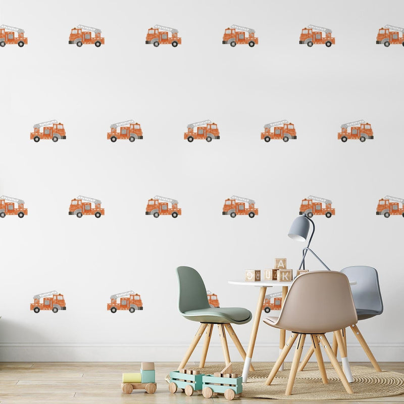 Fire Truck Wall Decal Set