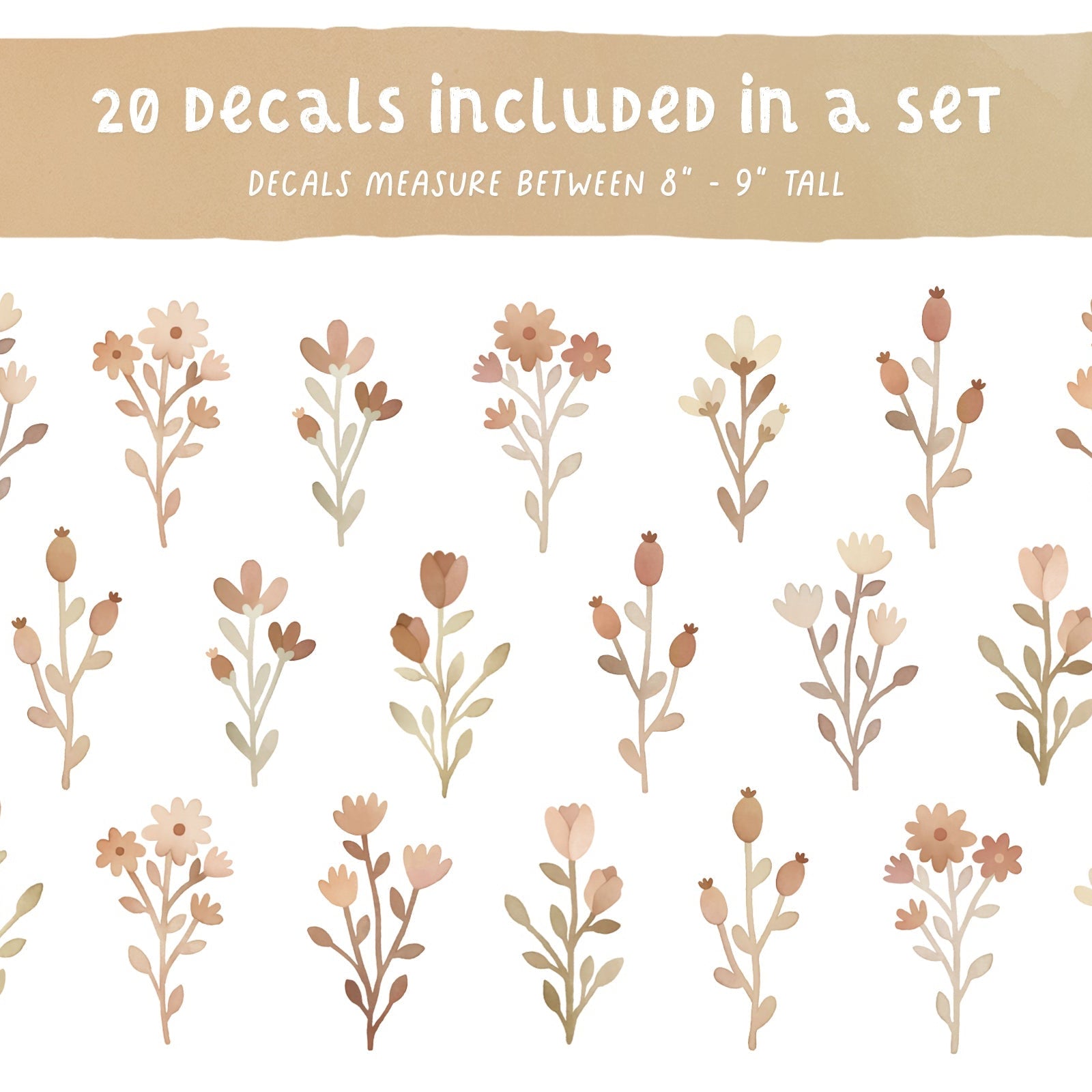 floral bunch decals description