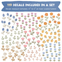 Flower Fields Fabric Wall Decals