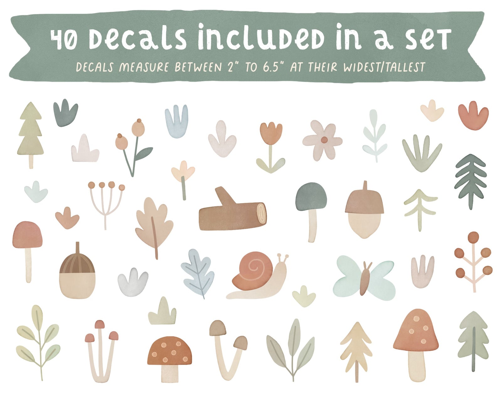 Forest Foliage Fabric Wall Decals